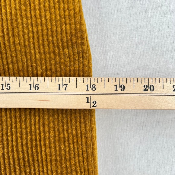 MADEWELL Slim Emmett Wide Leg Crop Pants Womens 31 Corduroy Yellow Mustard - Picture 14 of 16
